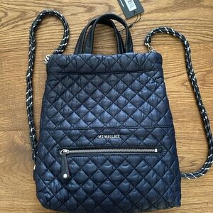 MZ Wallace Midnight Blue Quilted Backpack